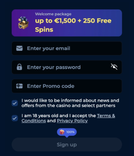 How to Register in PiperSpin Casino